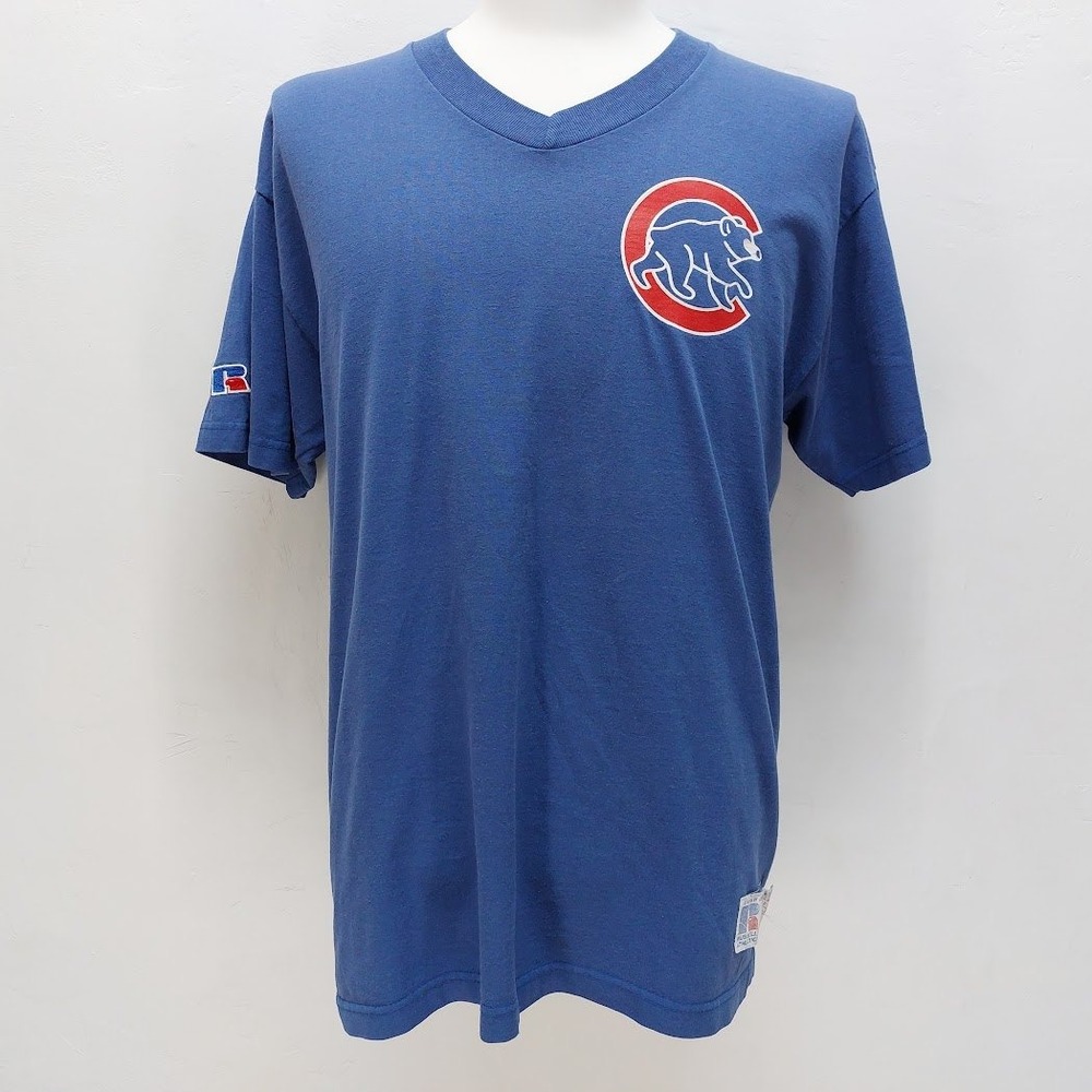 Russell Athletic Chicago Cubs T-Shirt Men's Sammy Sosa 21 Vintage L Blue V-Neck